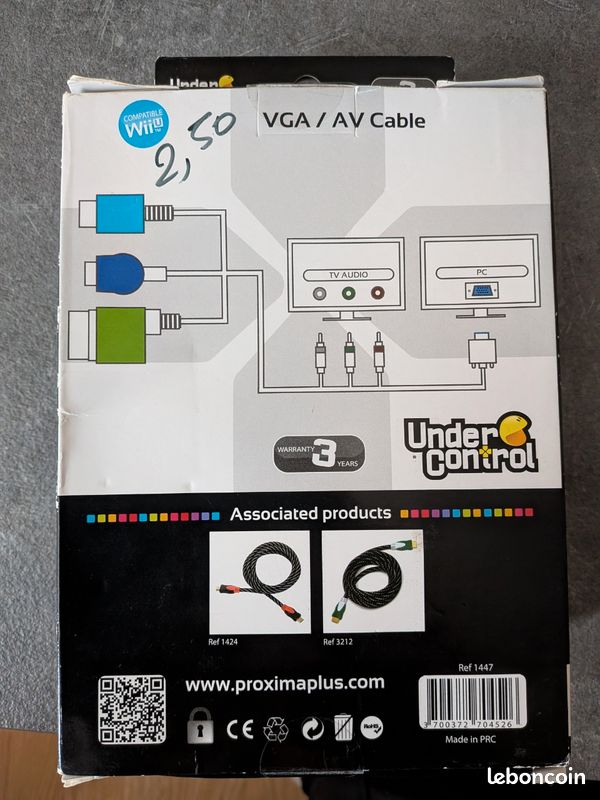 Câble vidéo multi console
PS1, PS2, PS3wiwi
Neuf dans sa boîte
15 (image 4)