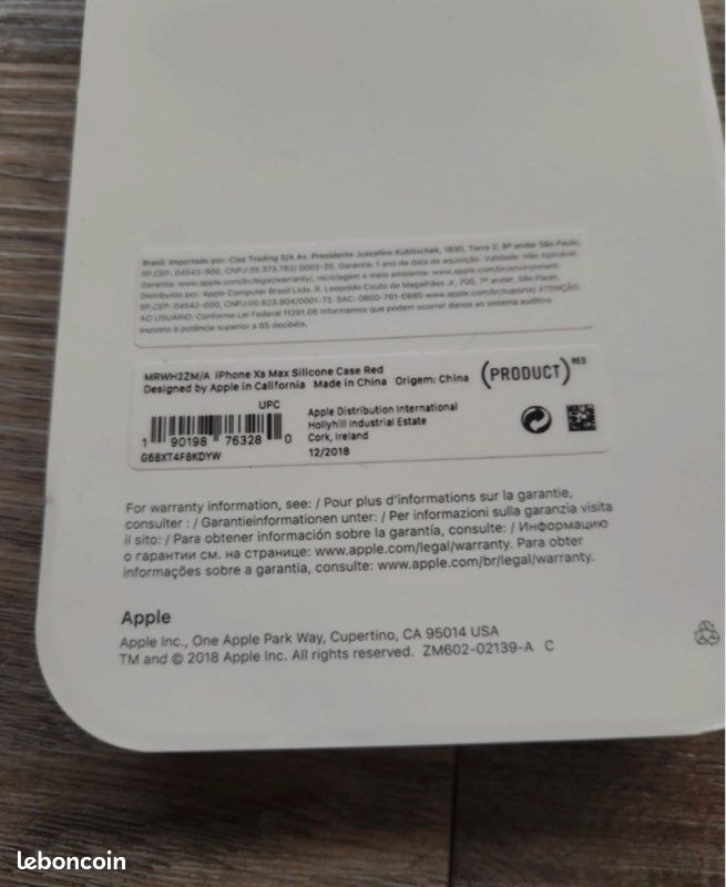 Coque Apple en silicone rouge iPhone XS Max rouge (image 3)