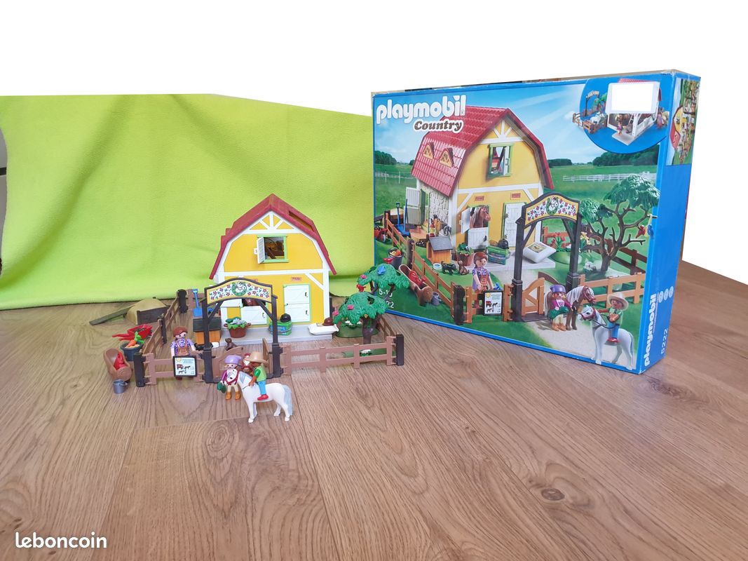 Set Playmobil Ferme - Chariot à Poney Référence 5228 (T4147) - Occasion Complet - Fabriqué En Allemagne