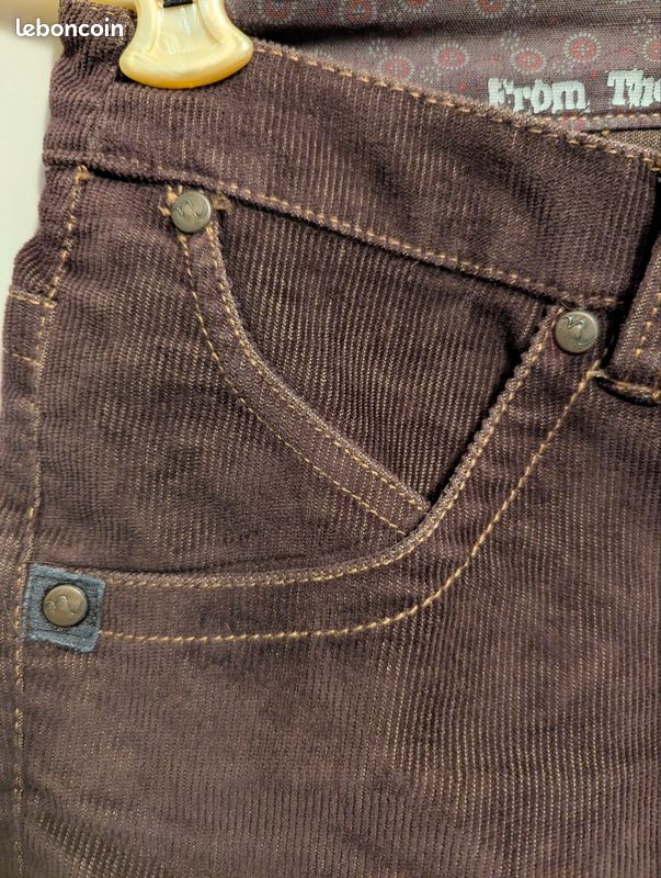 Pantalon Velours Côtelé Closed Pour Femme - Brun - Taille 44 (EU) - Style Décontracté