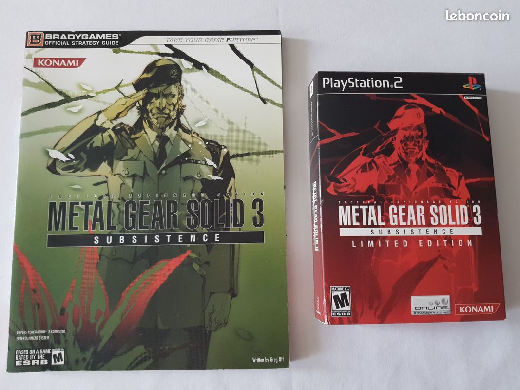 Metal gear solid 3 subsistence edition limitee ps2 + Guide Officiel Konami (image 1)