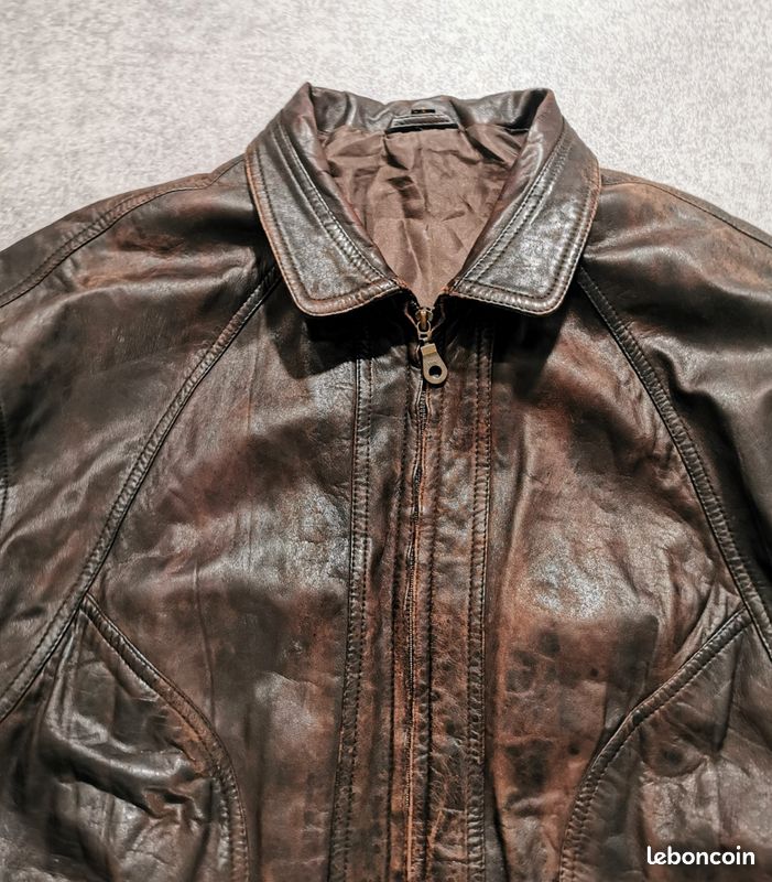 Jacket veste vintage en cuir année 90 (image 3)