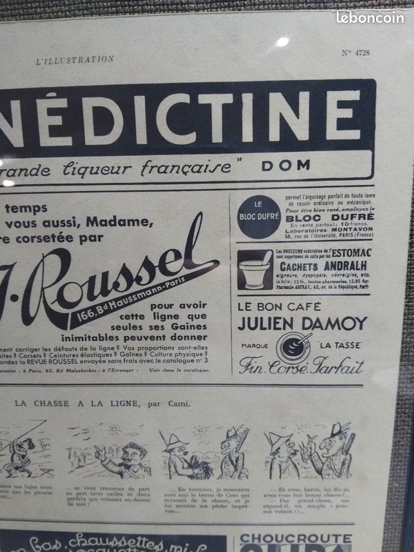 Carton Publicitaire Vintage Des Années 1930 – Objet Déco Art & Culture
