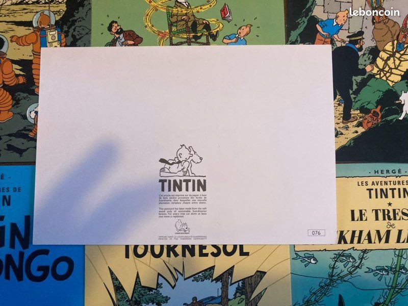 Carte De Vœux Tintin 1987 – Édition Originale – 25x15 Cm – Collector – Neuf Scellé
