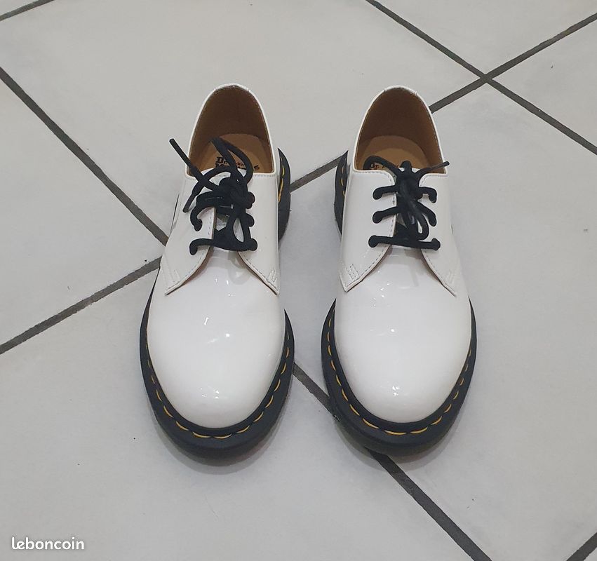 Blanc Doc Marten Basse Martens Derbies Basses Blanc Pointure 38
