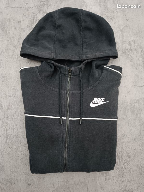 Pull à capuche Nike sportswear sweat gilet zip homme noir avec