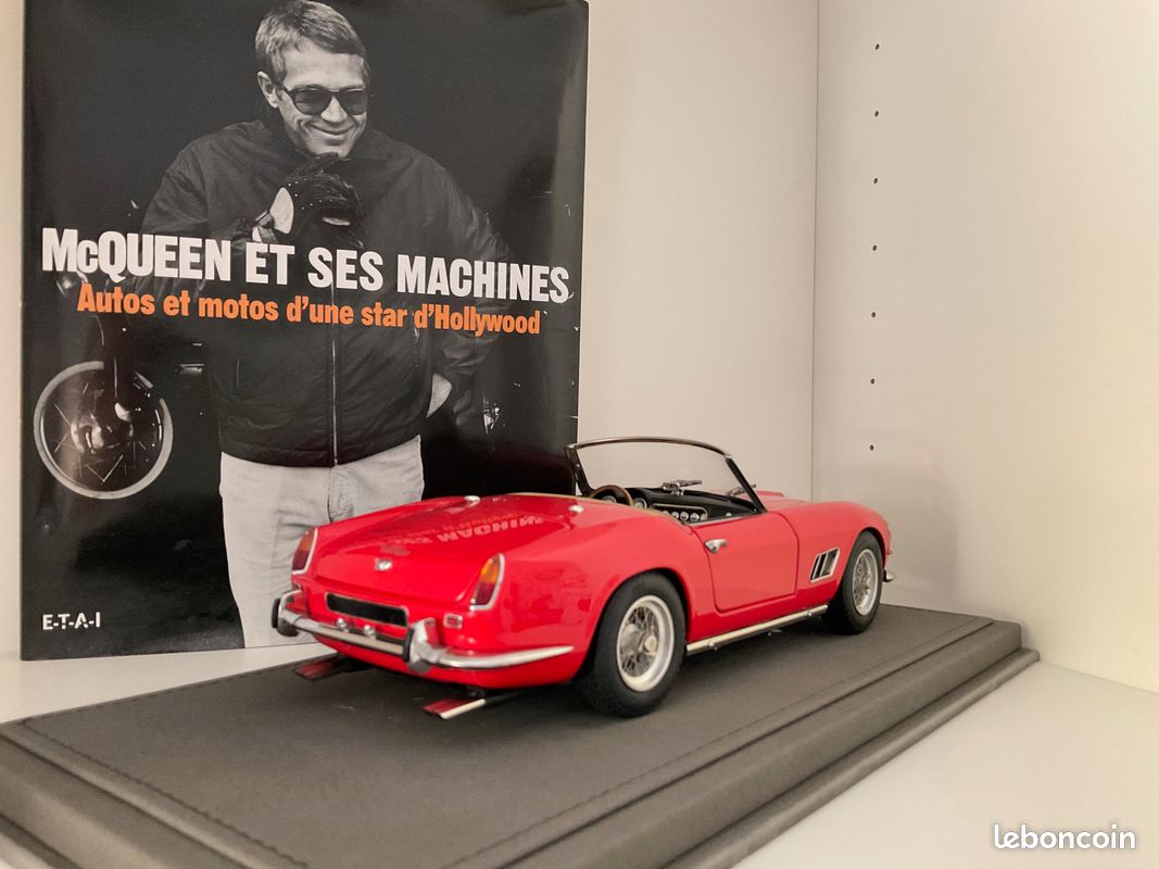 Rare. Ferrari 250 GT California swb 1960. Rosso/intérieur cuir tabac. Limited édition (épuisé) 1:18 CMC no looksmart, amalgam, BBR, exoto (Livraison gratuite) (image 10)