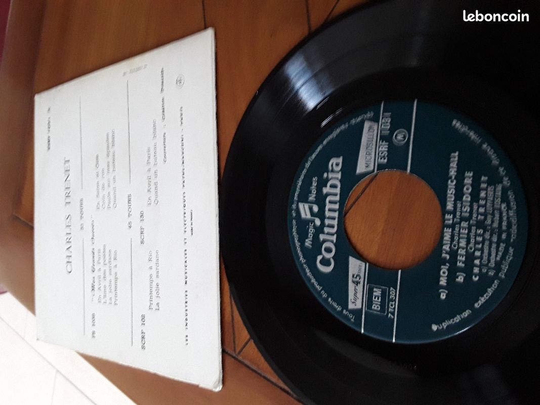 2 vinyl 45t Charles trenet columbia (image 2)