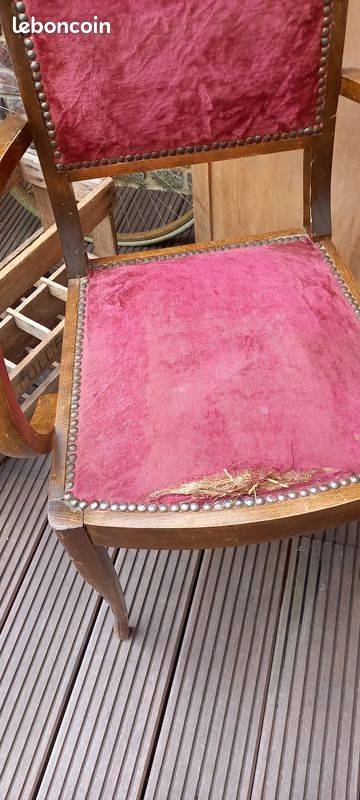 Lot de fauteuils de jeu anciens années 30 Art déco (image 3)