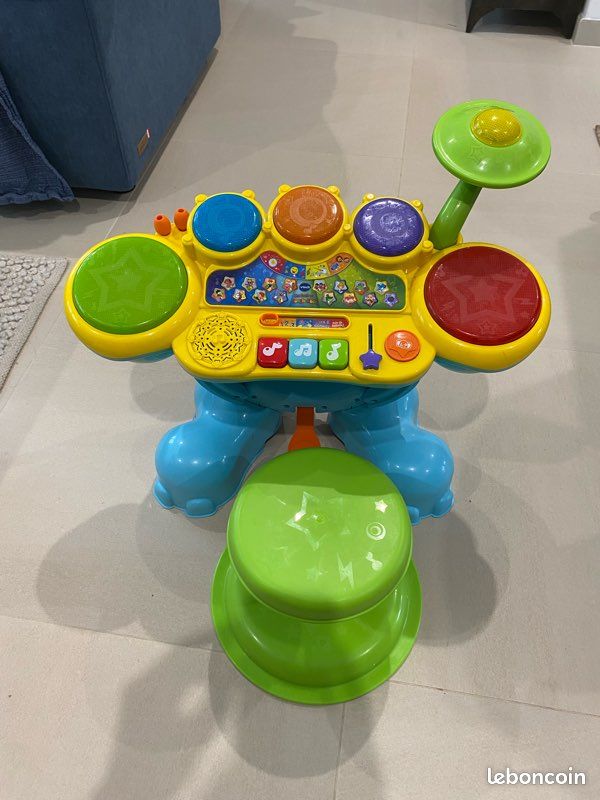 VTECH BABY - Jungle Rock - Batterie Eléphant - Jouet Musical Enfant pas cher VTECH BABY - Jungle Rock - Batterie Eléphant - Jouet Musical Enfant pas cher