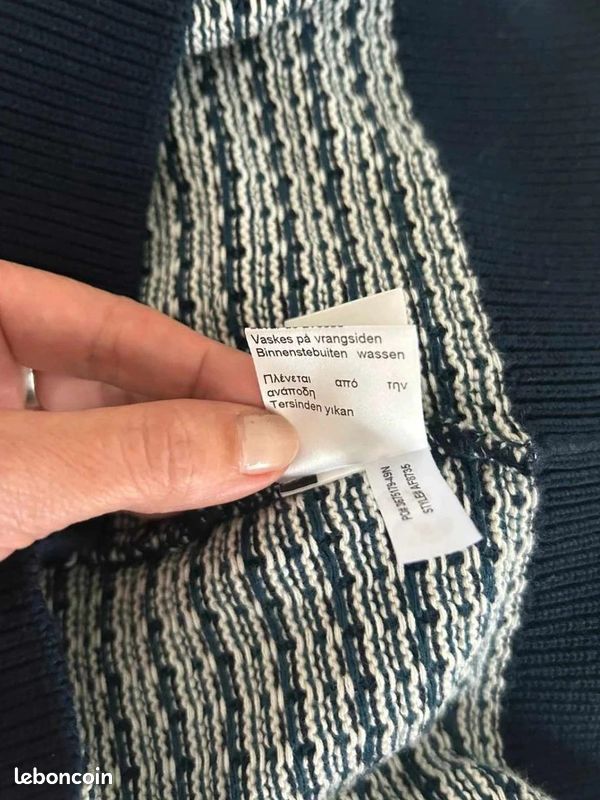 Lacoste pull imprimé bleu femme taille 38 (image 11)