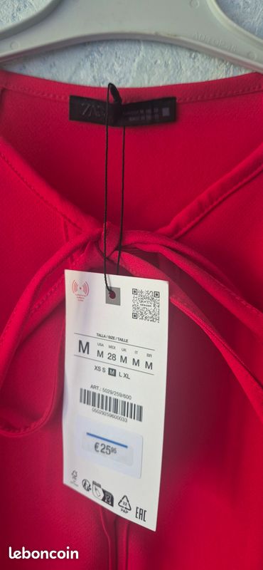 Top Rouge M Zara(en vente actuellement) (image 1)