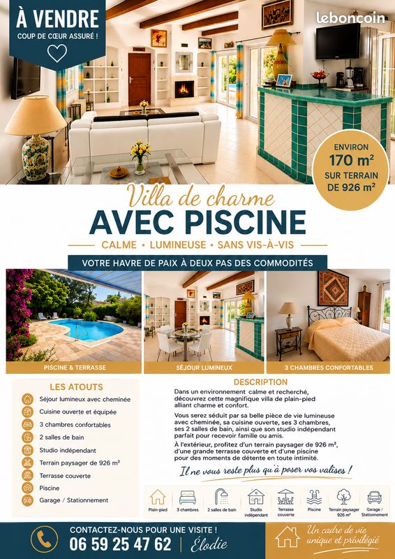 Maison 6 pièces 169 m² · à Saint-Raphaël · 169,3 m² · 860 000 €