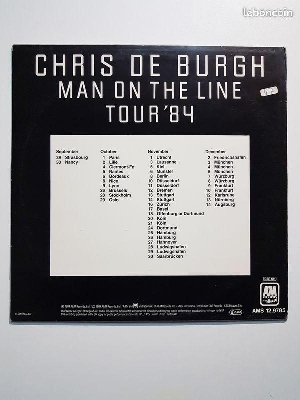 Chris de Burgh I love The Night (extended) Maxi 45T (image 2)