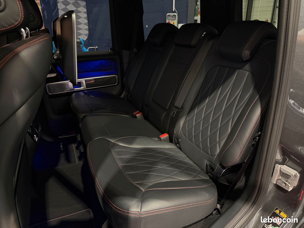 Mercedes benz classe g63 4.0 585 v8 4-matic + amg suivi mercedes - volant carbone - caméra 360° - toit ouvrant - ecran arriere mbux - carplay - pack interieur manufaktur - attelage - immat france (image 7)