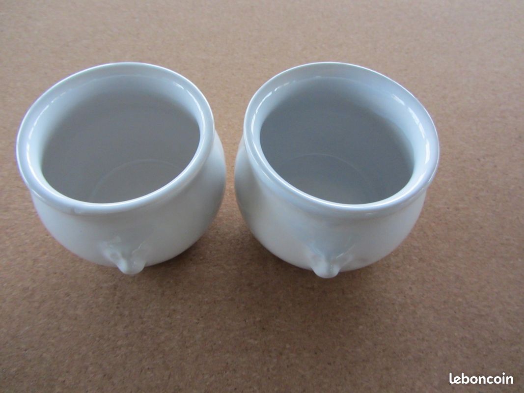 Duo de pots blancs céramique (image 2)