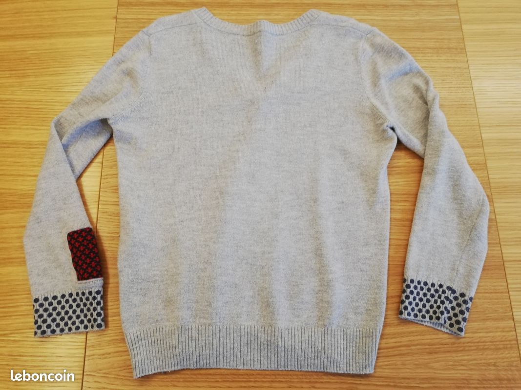 Gilet gris chiné 6 ans BENETTON (image 4)