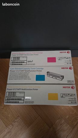 Lot De 3 Toners Xerox 6121MFR – Cyan, Magenta, Jaune – Cartouches Originales 106R01466 / 467 / 468