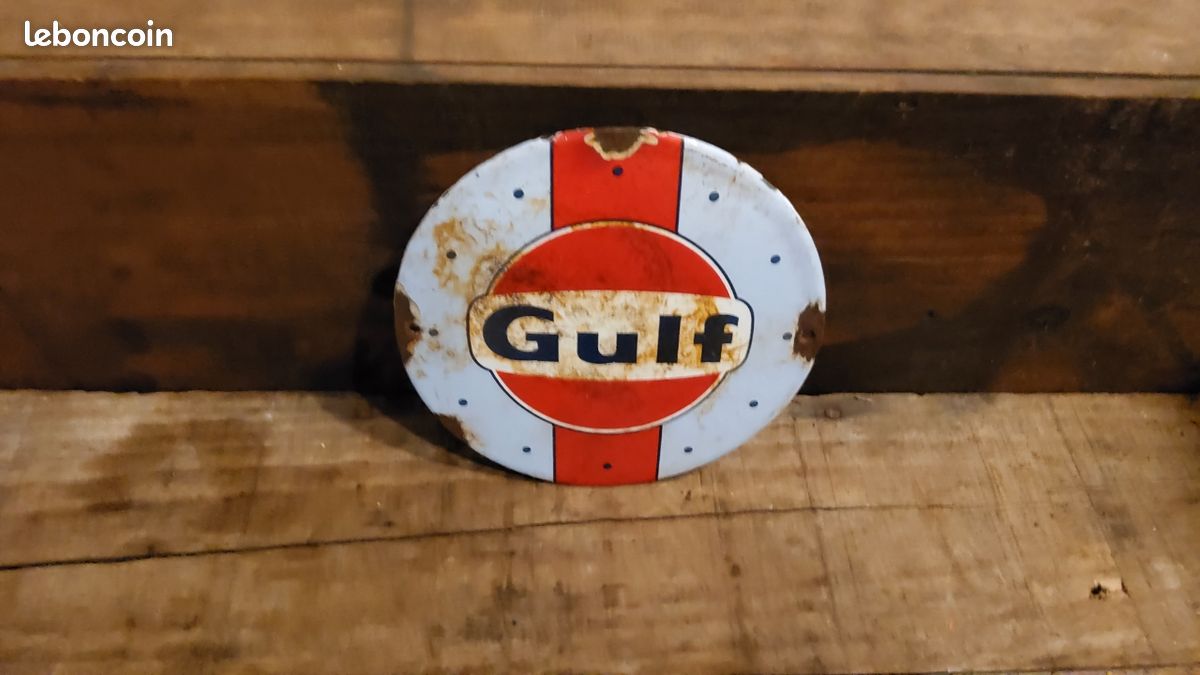 Plaque En Dibond Gulf – Décoration Garage Voiture – Panneau Métal