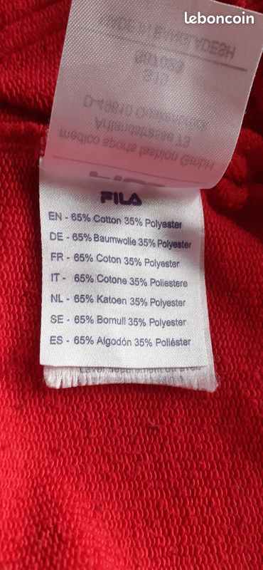 Sweat à capuche homme "Fila" taille S (image 7)