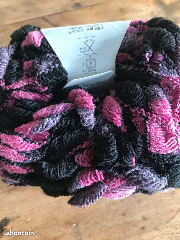 Lots de 10 pelotes de laine Katia Promesa couleur violet/violine/noir neuves : plusieurs lots dispon (image 3)