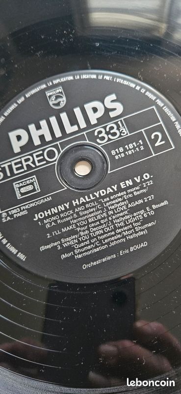 Vinyles 33 tours johnny hallyday (image 4)