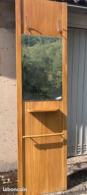 Porte manteaux avec glace et étagère (image 1)