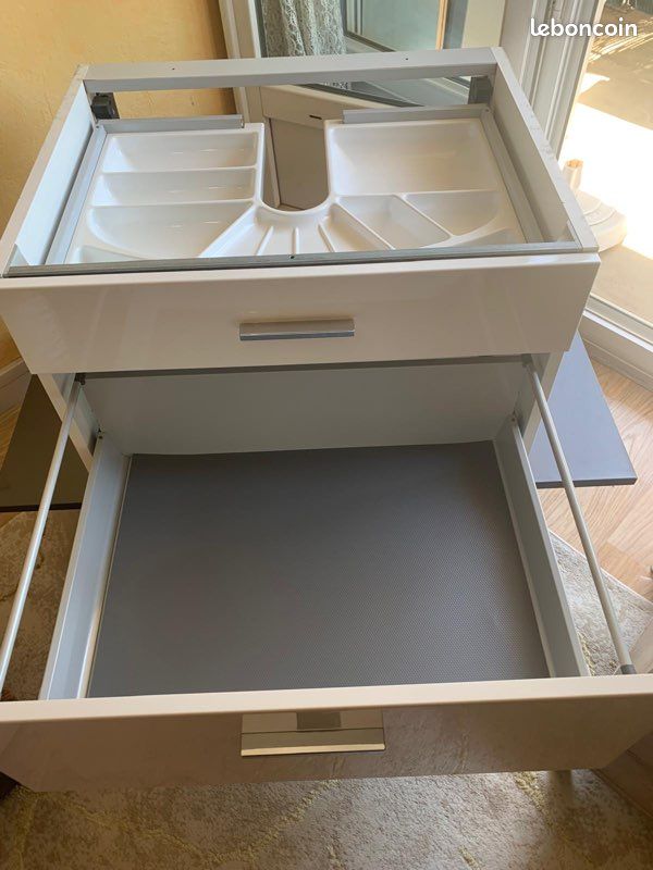 Meuble sous vasque Schmidt 2 tiroirs + vasque haut de gamme S (image 3)