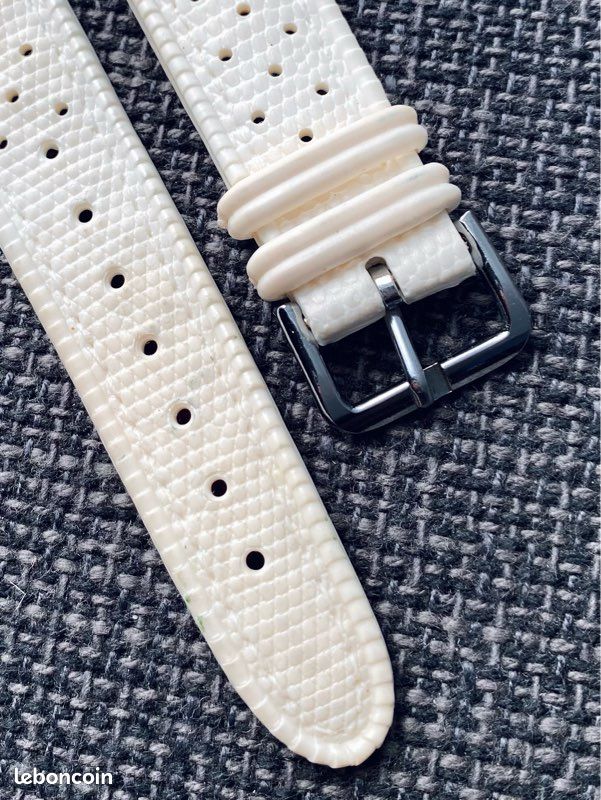 Bracelet montre de plongée vintage Tropic SUB 19mm crème Exc+ (image 2)