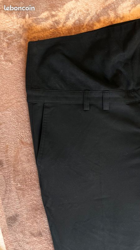 Pantalon à pinces grossesse noir (image 4)