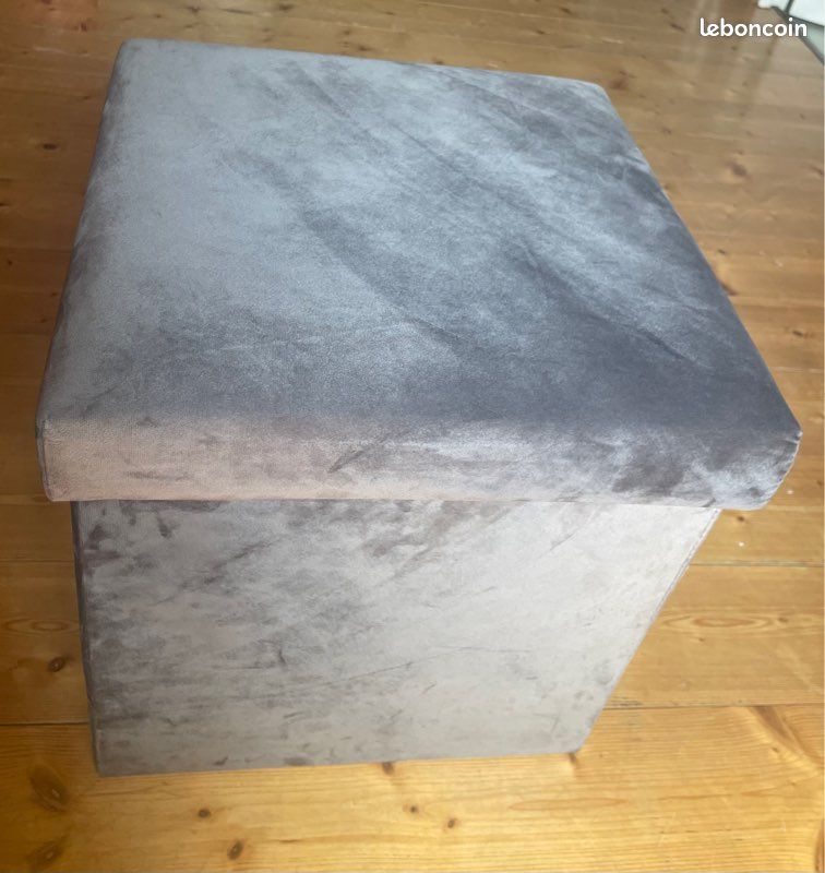Cube de rangement gris (image 1)