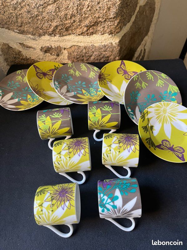 Lot de 6 tasses à café Maison du Monde Neuf (image 1)