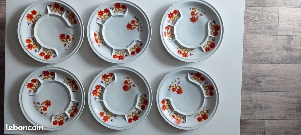 6 assiettes en porcelaine hirondelles (image 4)