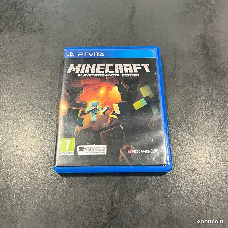 Jeu Minecraft Pour PS Vita - Version Française, En Très Bon état Complet