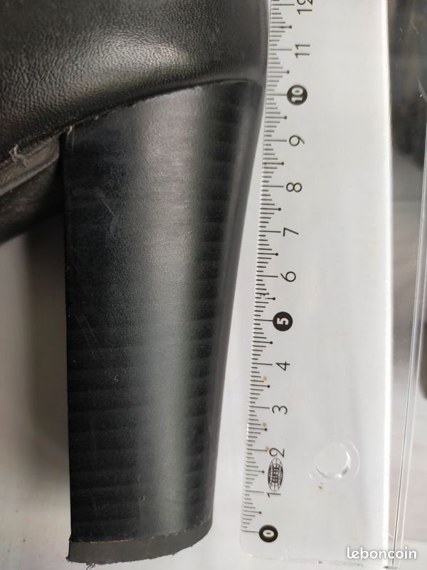 Bottines Femme Kookai En Cuir Gris - Taille 40 - Occasion état Correct - Fermeture éclair