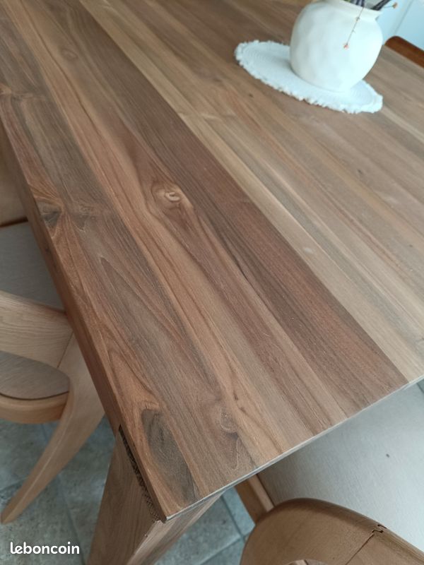 Table carrée teck massif (image 3)
