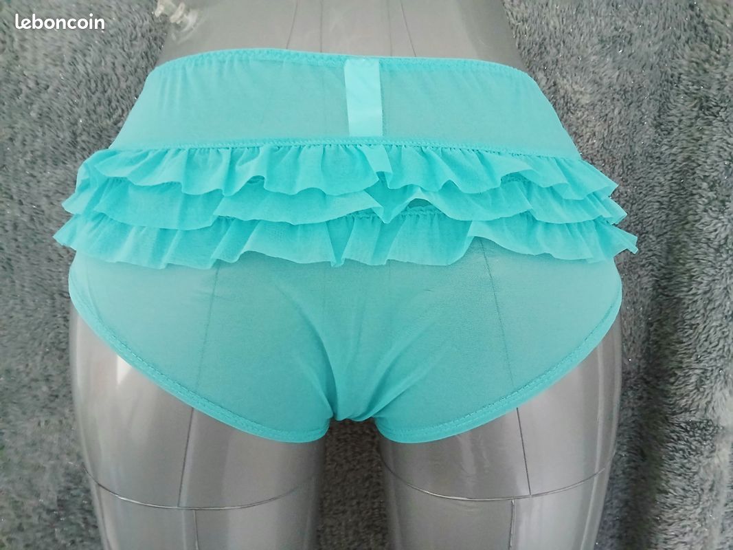 Culotte Lejaby Bleu Ciel à Fleurs - Taille FR 1 (USA P/4), Neuf Avec étiquette