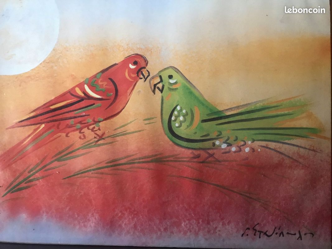 Plateau en bois décor oiseaux (image 2)