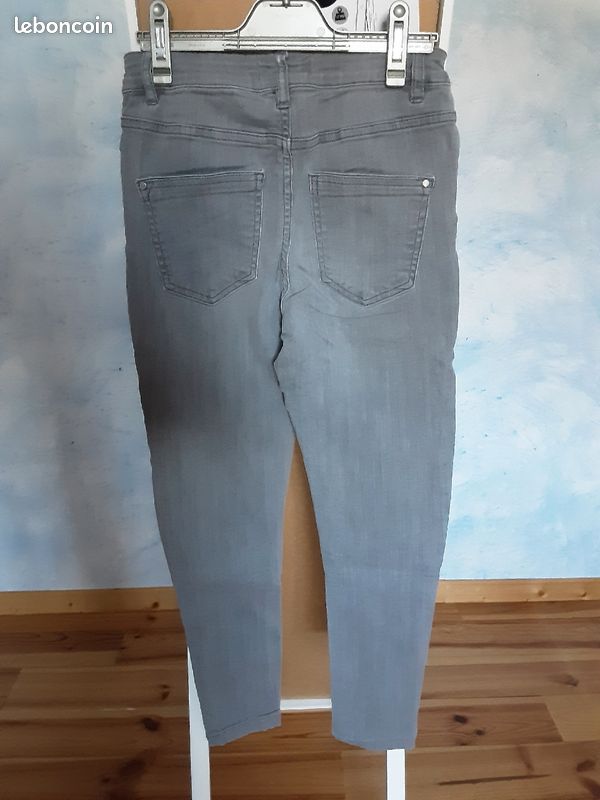Jean skinny gris clair (image 2)