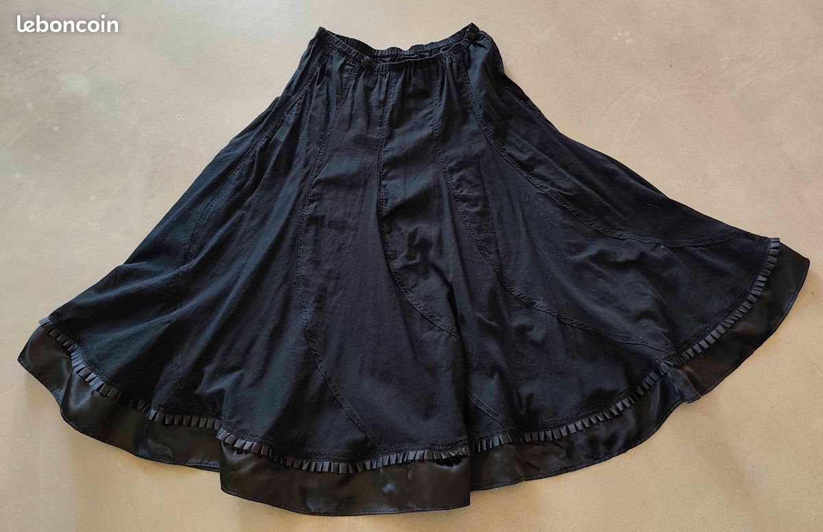 Jupon en nylon vintage, jupon blanc en dentelle, jupon lingerie rétro - France