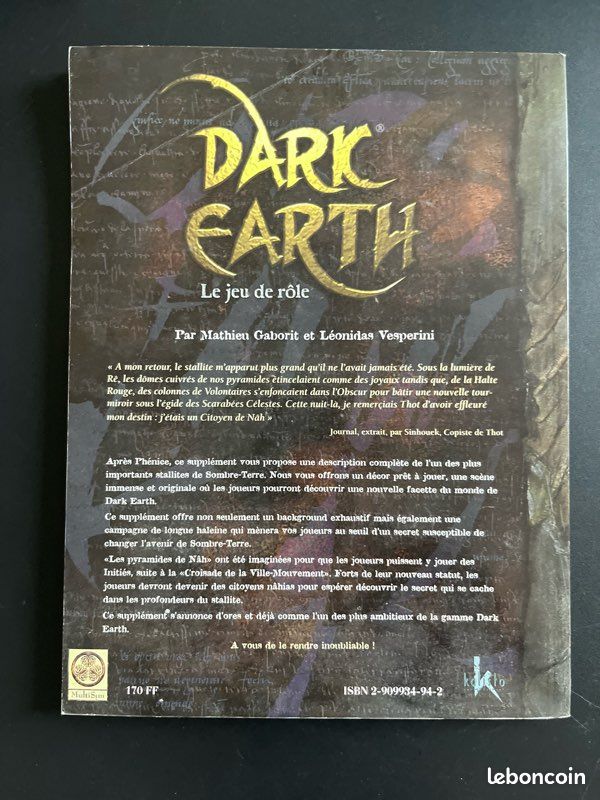 Dark Earth les pyramides de Nah jeu de rôle (image 2)