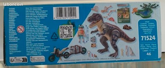 PLAYMOBIL 71524 - Exploratrice Avec Moto & T-Rex | Figurine Dinosaure | Jeu Éducatif 4+ Ans