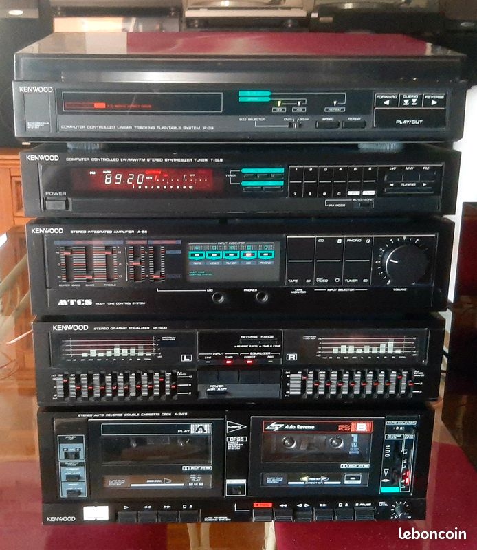 Chaîne Hi-Fi Vintage Kenwood – Éléments Séparés Avec Enceintes 3 Voies 2x70 Watts