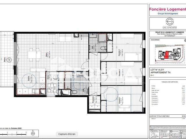 Appartement a louer bagnolet - 4 pièce(s) - 92 m2 - Surfyn