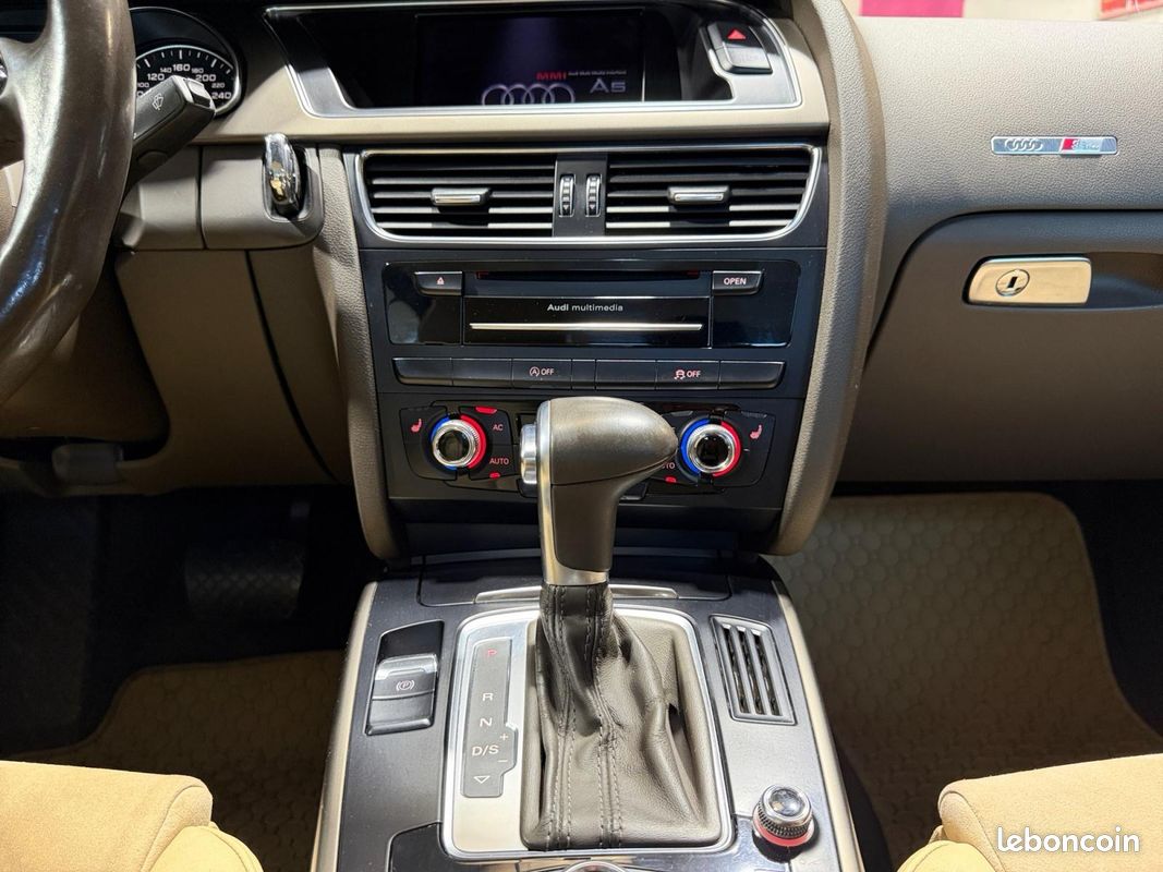 AUDI A5 FACELIFT CABRIOLET 2.0 TFSI 211 S LINE MULTITRONIC 211Ch CONFIGURATION RARE SONO B&O SIEGES CHAUFFANTS CLIM AUTO BI ZONE TELEPHONE AUDIO BT Garantie 12 mois (image 20)