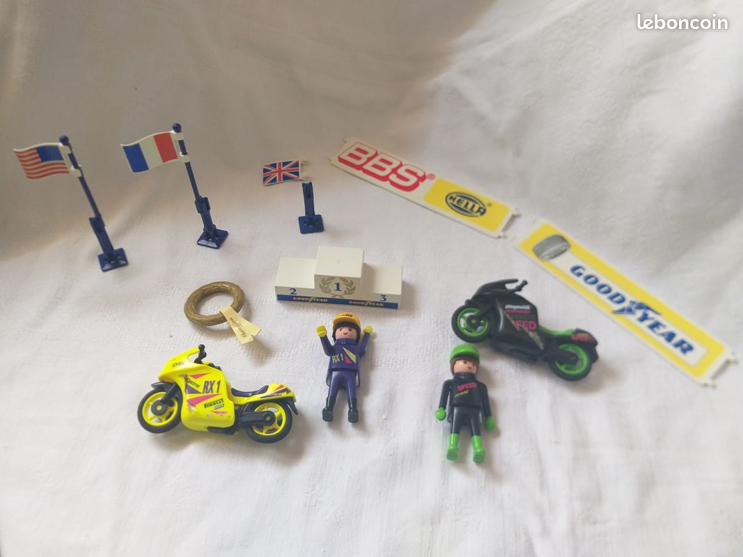Playmobil Série 10 - Motard Course Moto, Circuit Grand Prix, 24h Du Mans - Neuf