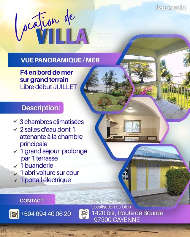 Maison 4 pièces 120 m² · à Cayenne · 120 m² · 2 230 €