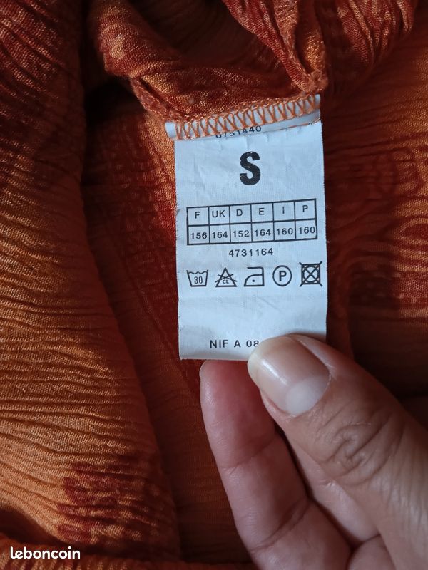 Robe légère, couleur orange, Taille S (image 4)