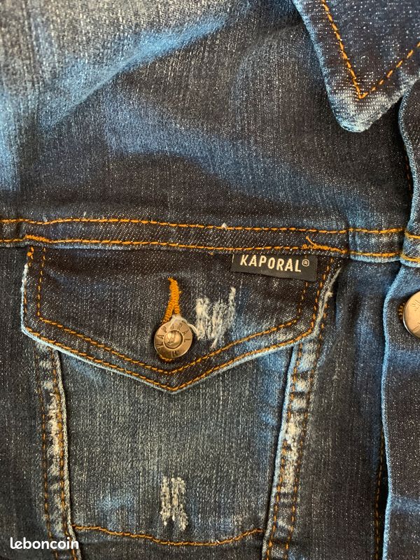 Veste jean bleu garçon Kaporal taille 14 ans état neuf (image 8)