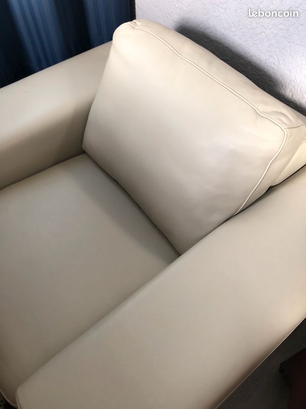 Canapé et fauteuil cuir Roche Bobois (image 4)